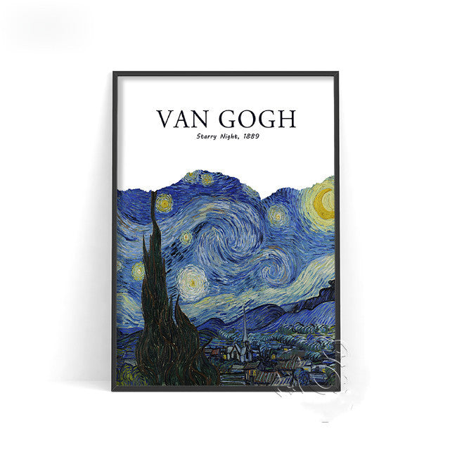 Van Gogh Exhibition Printing Poster Retro Art Wall Decoration