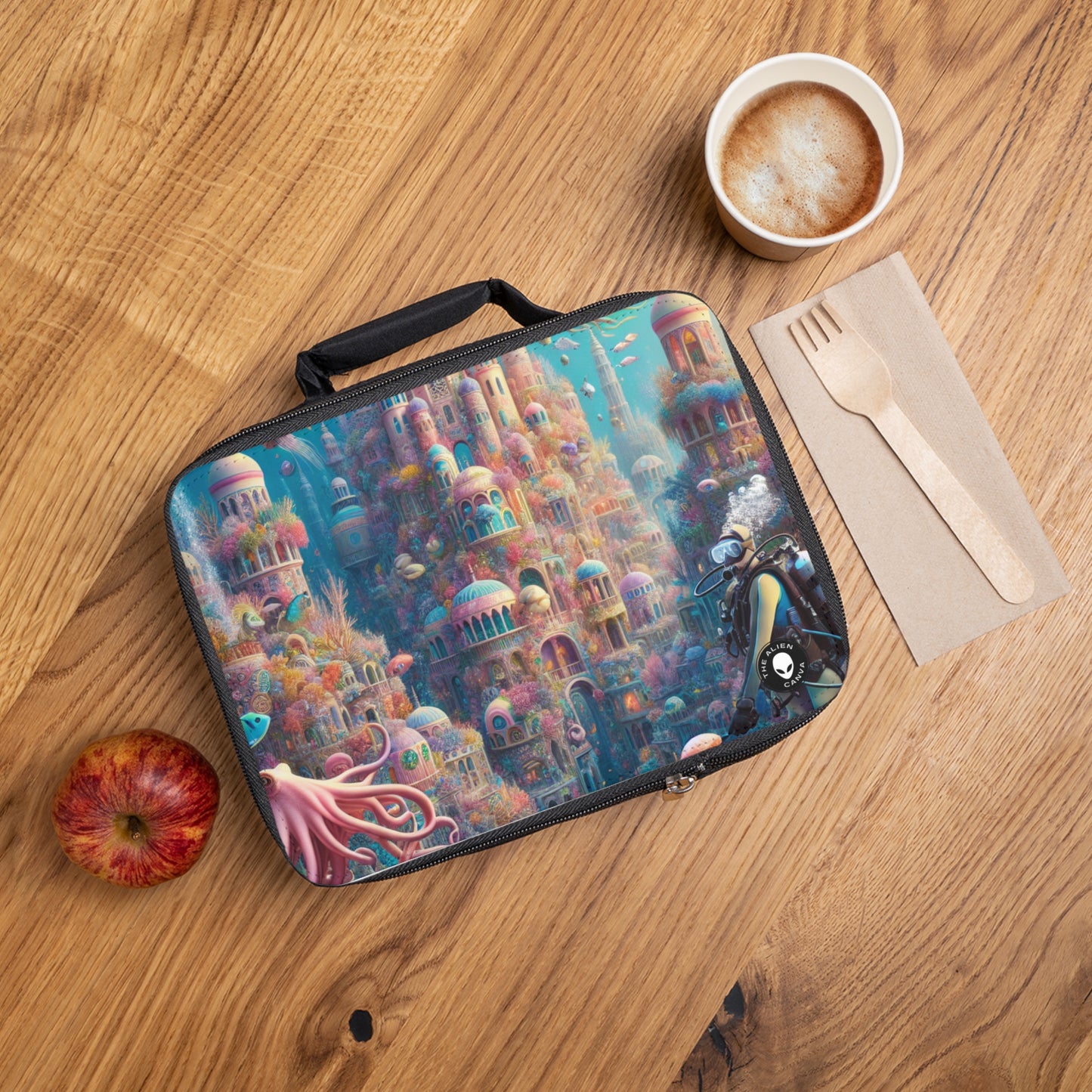 "Treasure of the Deep: A Fantastical Underwater City"- The Alien Lunch Bag