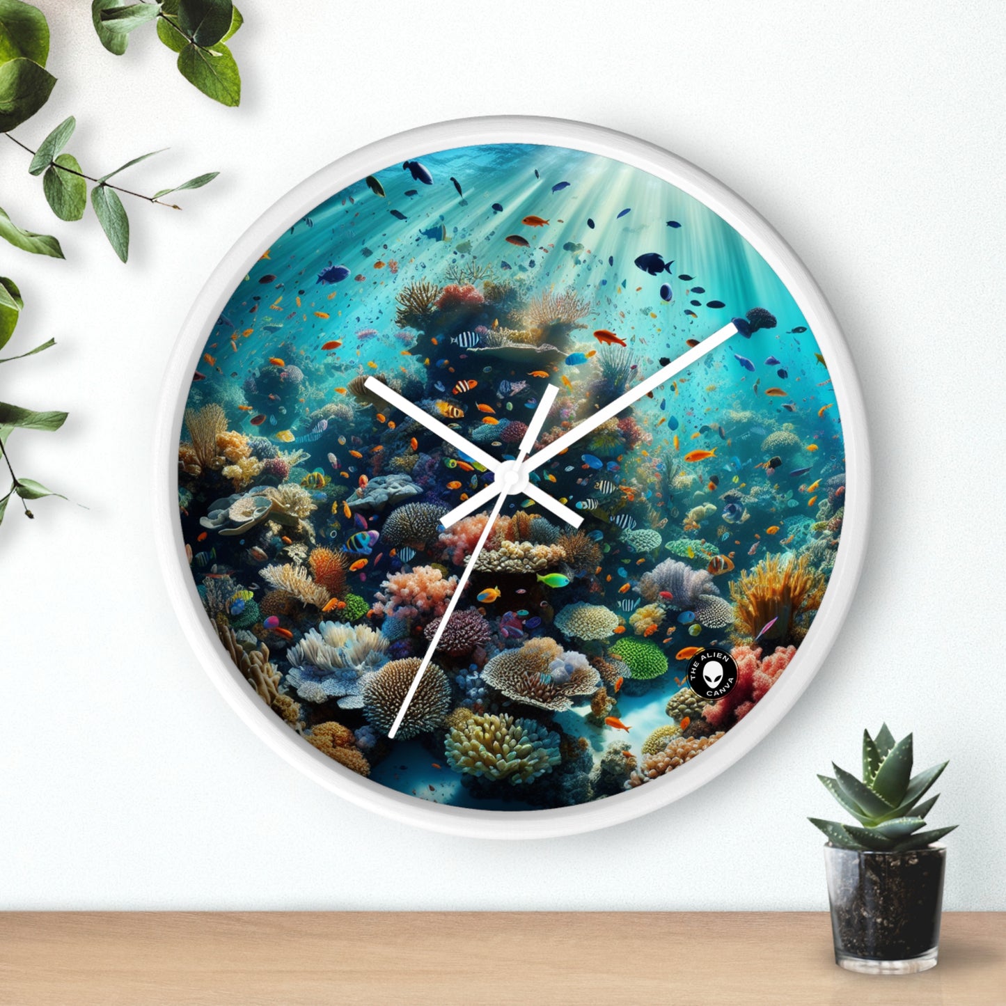 "Underwater Paradise: The Jewel of the Sea" - The Alien Wall Clock