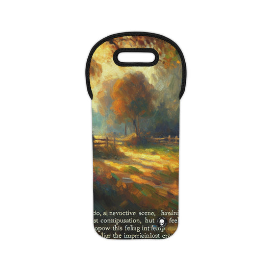 "Sunset Serenity: Impressionist Garden Painting" - The Alien Wine Tote Bag Impressionism