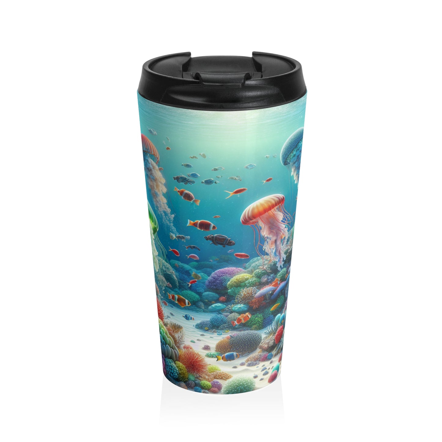 « Jellyfish Fantasy » – La tasse de voyage en acier inoxydable Alien