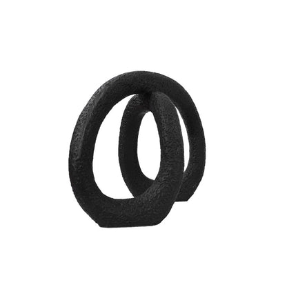 Adornos De Joyería Modelo De Anillo Blanco Y Negro Creativo Minimalista