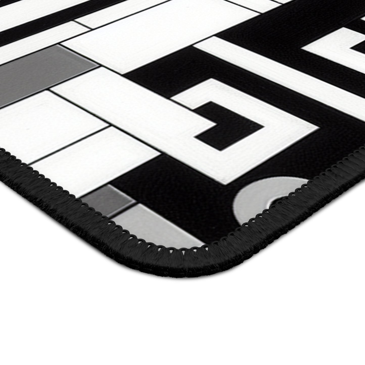 "De Stijl in Black and White" - The Alien Gaming Mouse Pad De Stijl Style