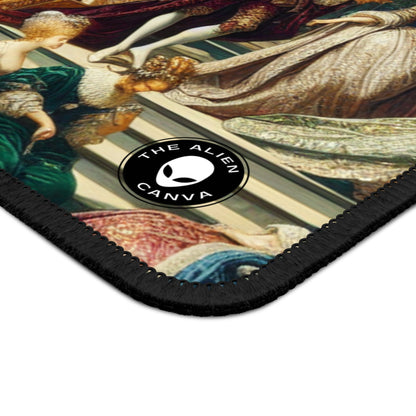 "Elegancia real: un retrato de jardín de inspiración gótica" - The Alien Gaming Mouse Pad International Gothic