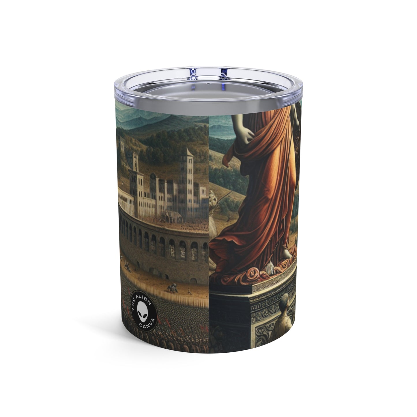 "Minerva Over the Renaissance Battlefield" - The Alien Tumbler 10oz Renaissance Art