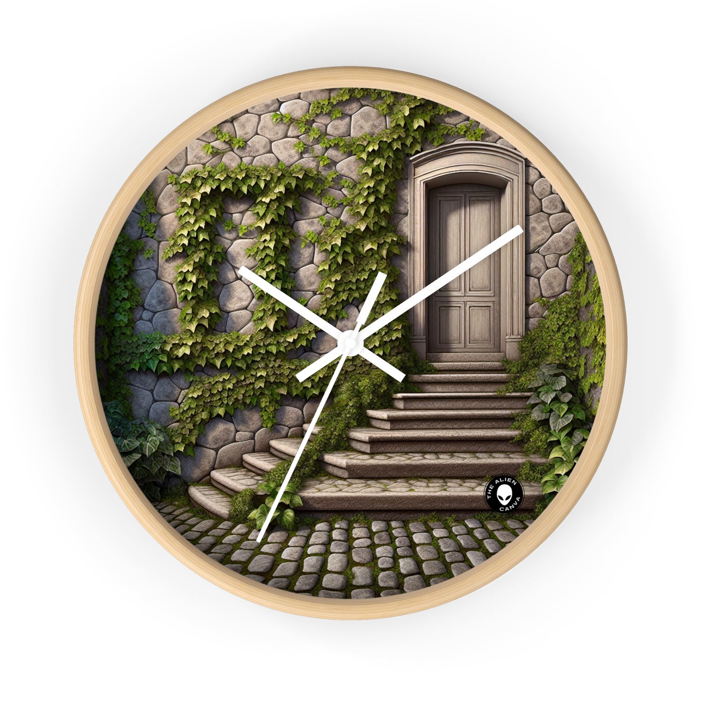 "Trompe-L'oeil Ivy Wall" - L'Horloge Murale Alien Trompe-l'oeil