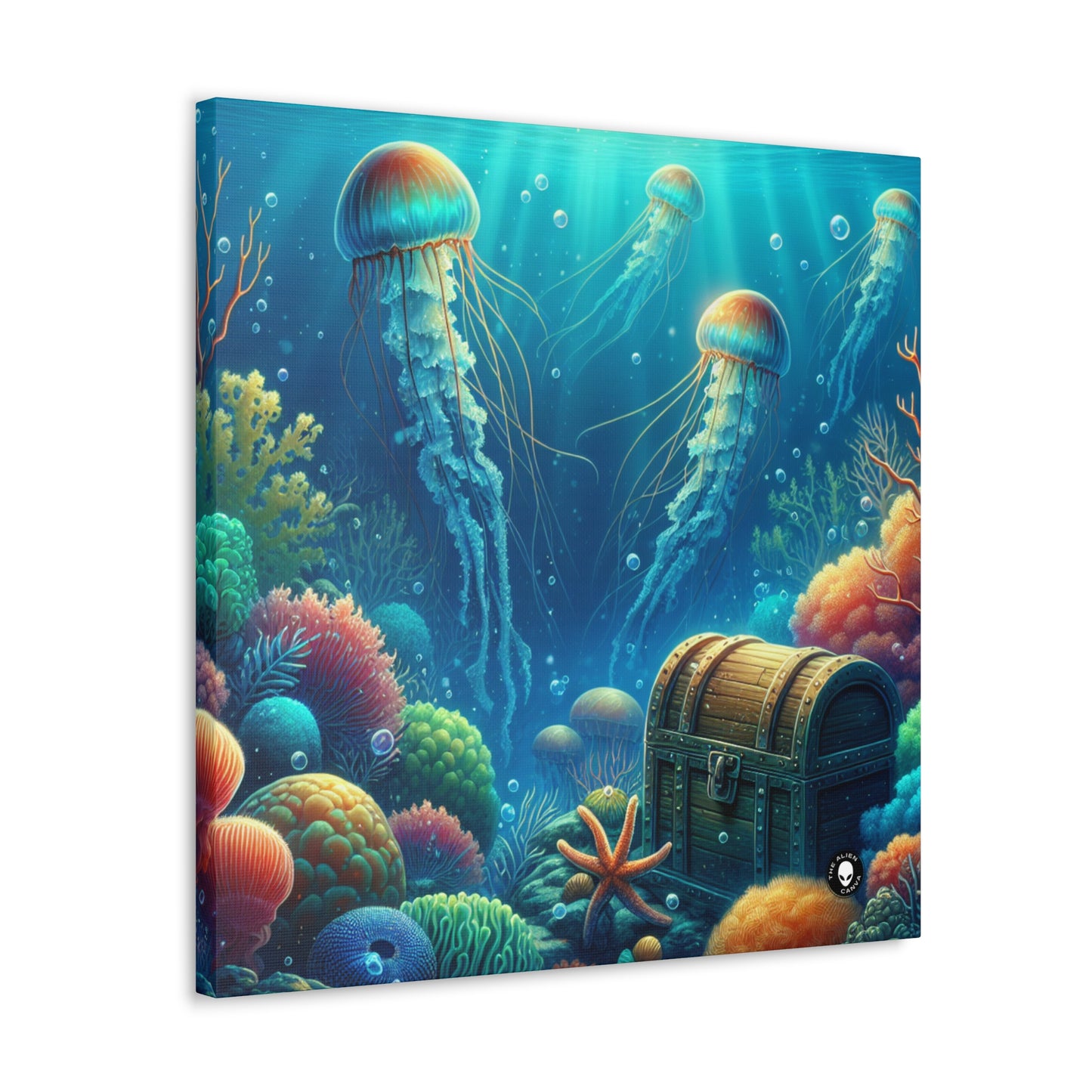 "Beneath the Waves: A Hidden Treasure" - The Alien Canva