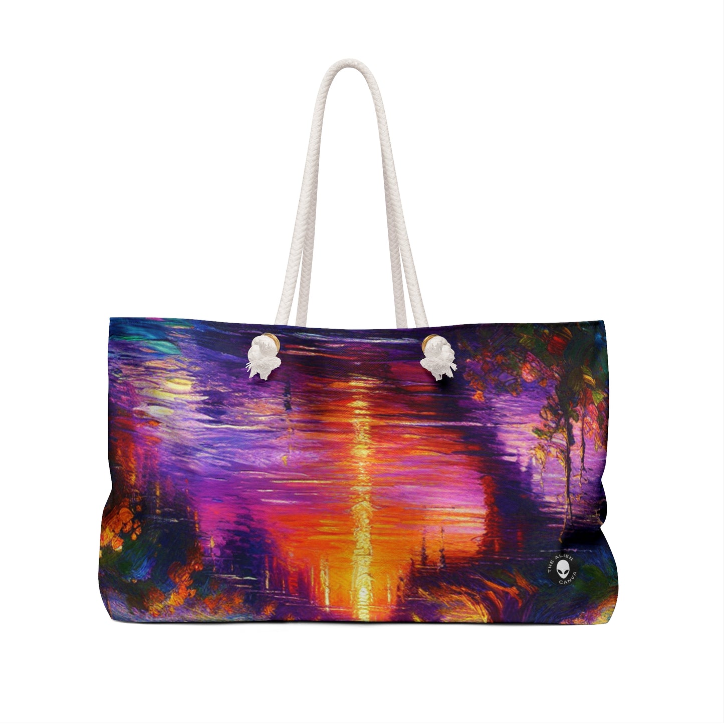 "Boulevards d'illumination : un paysage urbain post-impressionniste vibrant" - The Alien Weekender Bag