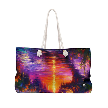 "Boulevards d'illumination : un paysage urbain post-impressionniste vibrant" - The Alien Weekender Bag