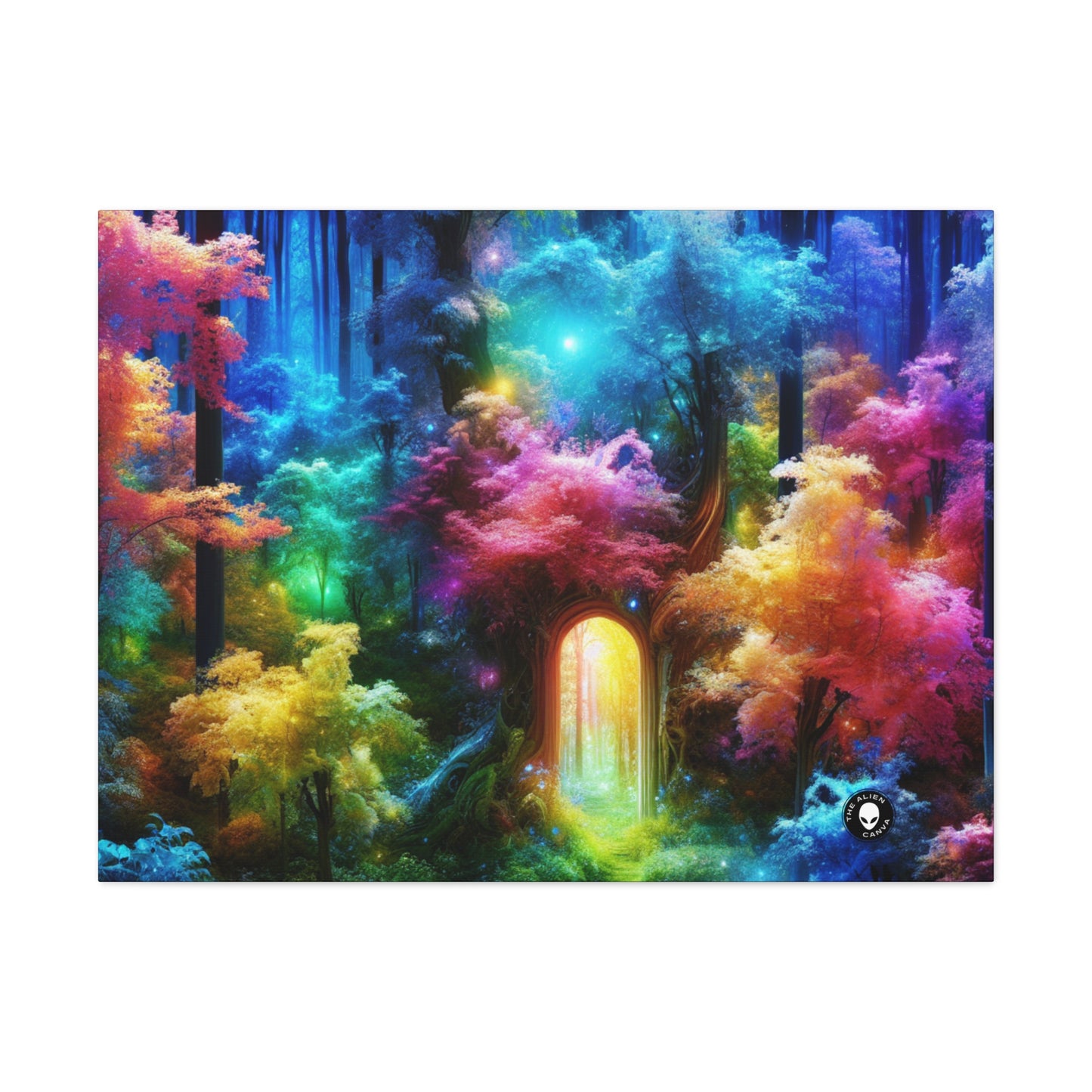 "Bosque Arcoiris Encantado: Puerta al Reino Invisible" - The Alien Canva