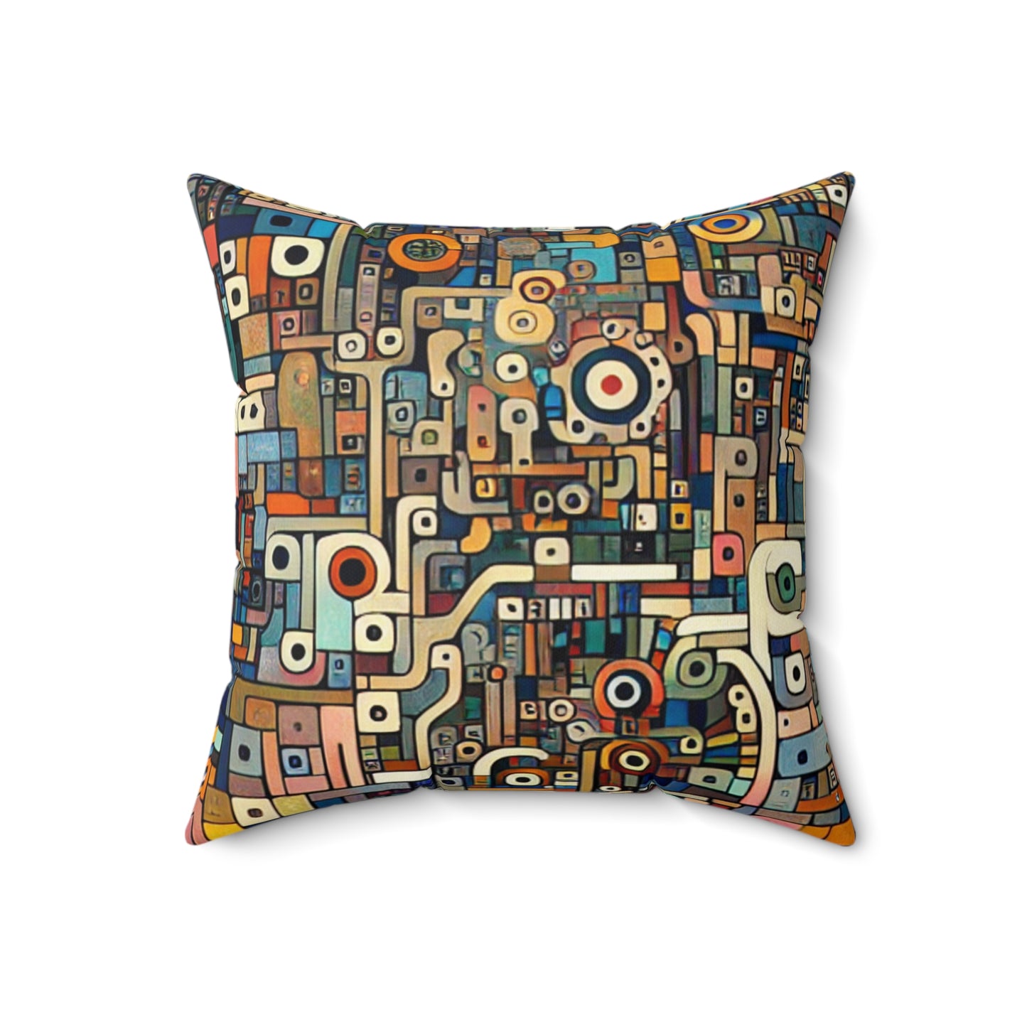 "Noches de neón: Art Brut, reflejo del caos urbano" - The Alien Spun Cotton Square Pillow Art Brut