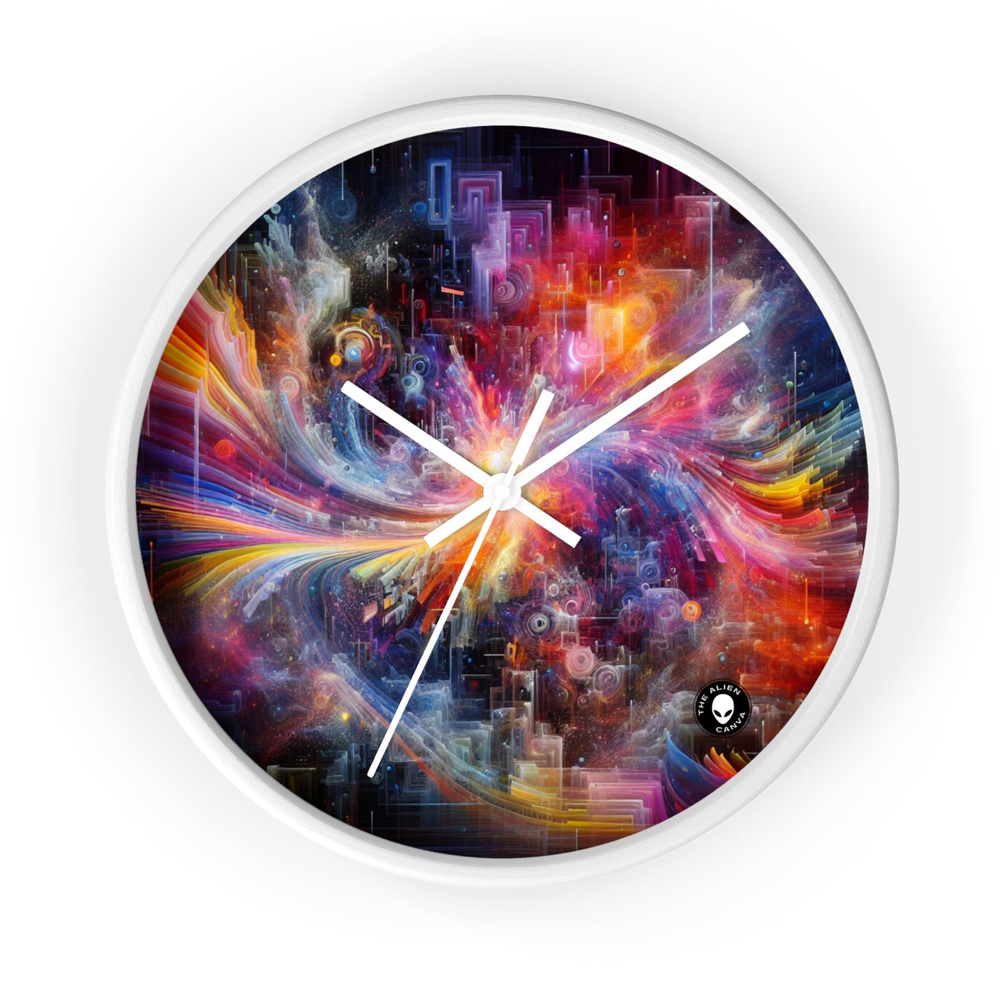 "Chromatic Sundown: Time-Lapse Sky Art" - The Alien Wall Clock Video Art