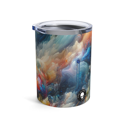 « Forêt mystique : un pays des merveilles fantaisiste » - La peinture numérique Alien Tumbler 10oz