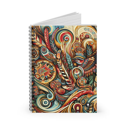 "Sacred Southwest: A Celebration of Indigenous Art" - The Alien Spiral Notebook (Ruled Line) Indigenous Art