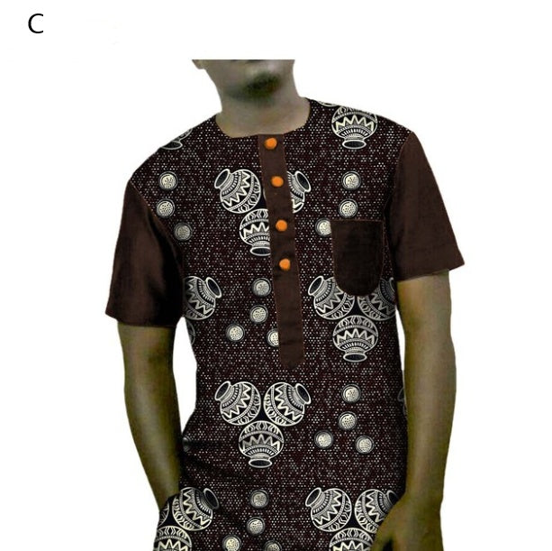 Printed 100% cotton men's T-shirt