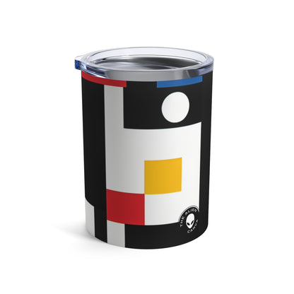 "Suprematic Harmony: Exploring Geometric Composition with Bold Colors" - The Alien Tumbler 10oz Suprematism