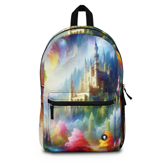 "Glowing Enchantment: The Castle in the Colorful Forest" - The Alien Backpack