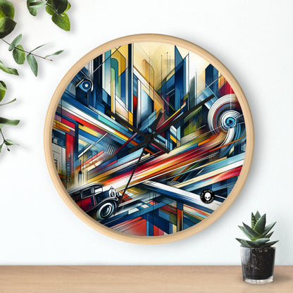 "Galactic Dream: Futuristic Neon City" - The Alien Wall Clock Futurism