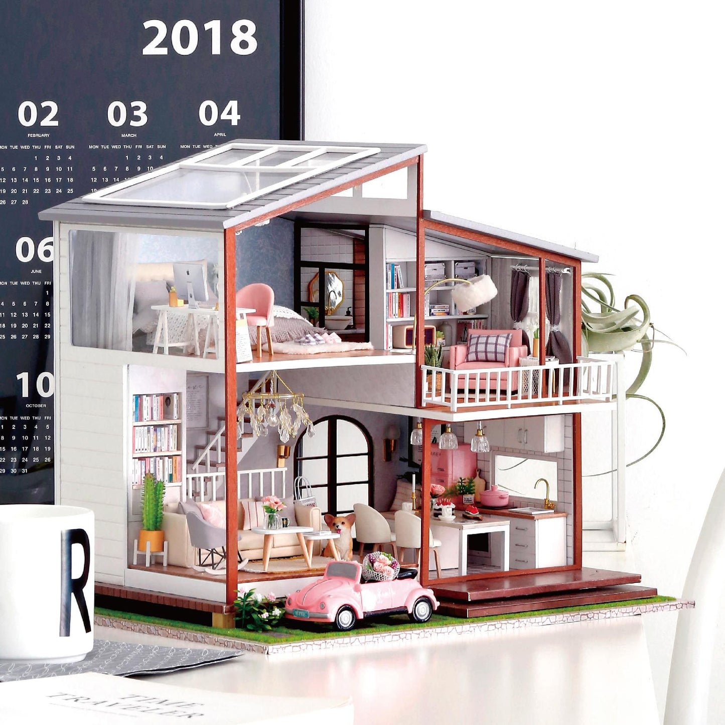 Loft villa fait à la main petite maison modèle cadeau d'anniversaire créatif fille