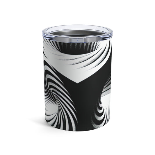 "Convolutional Cube: An Optical Illusion of Unceasing Movement" - The Alien Tumbler 10oz Op Art