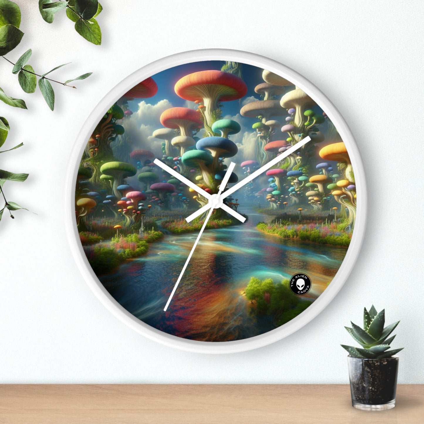 « Pays des merveilles des champignons mystiques » – L'horloge murale extraterrestre