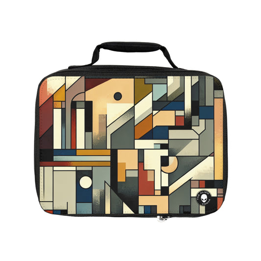 "Cubist Cityscape: Urban Energy"- The Alien Lunch Bag Synthetic Cubism
