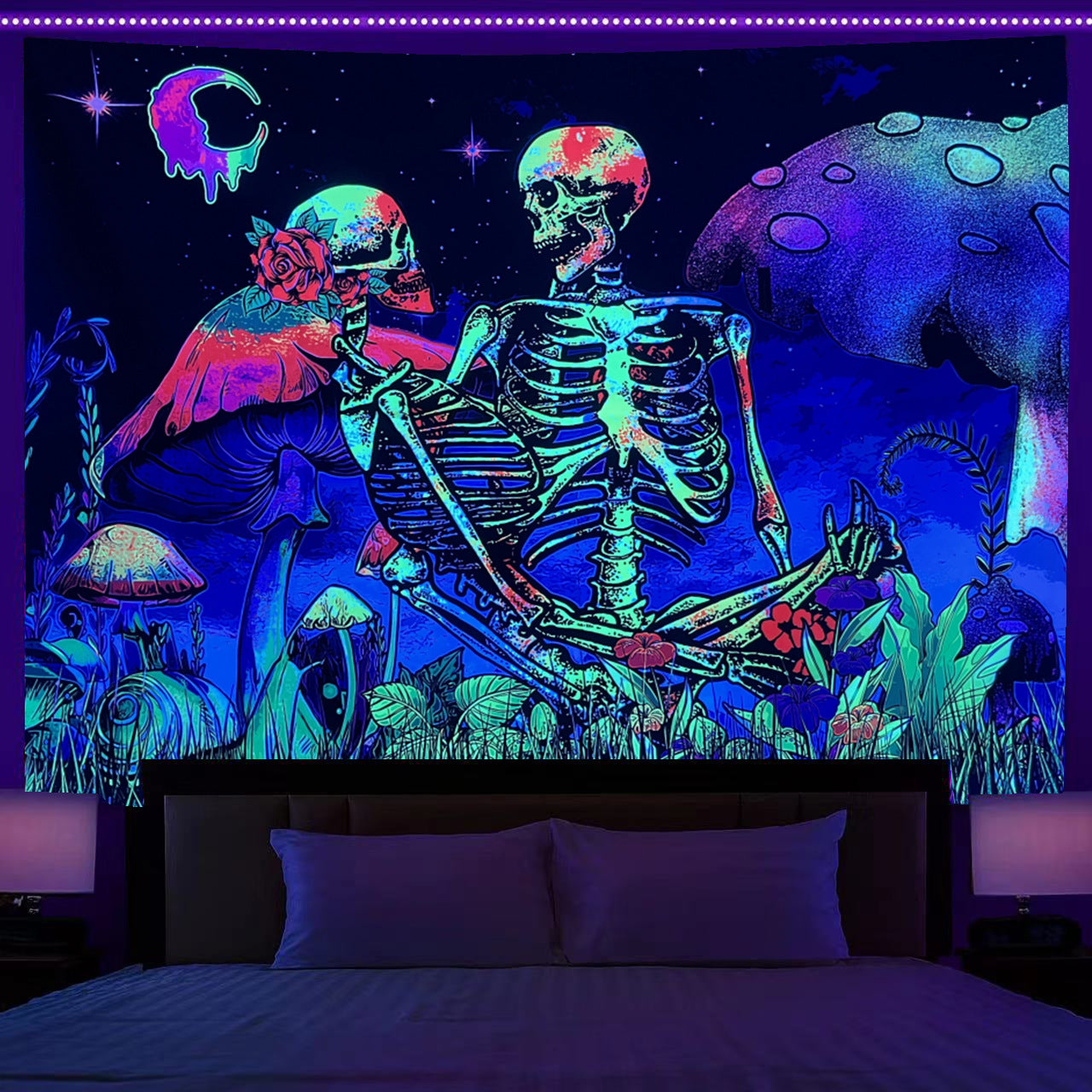 UV Light Emitting Neon Hanging Cloth