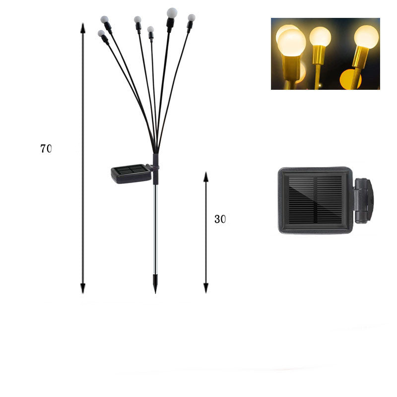 Simulation luciole lumière solaire décoration de jardin extérieur pelouse paysage lampe décor de noël lumières LED solaires lumières de jardin en plein air