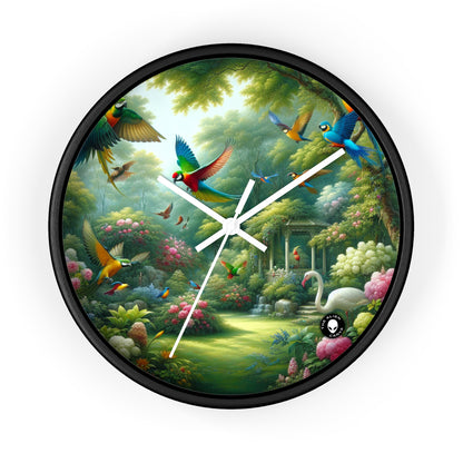 "Exotic Bird Haven" - L'horloge murale extraterrestre