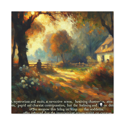 "Sunset Serenity: Impressionist Garden Painting" - The Alien Canva Impressionism