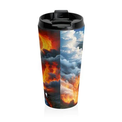 "Fusion of Elements: Harmony in Contrast" - The Alien Stainless Steel Travel Mug