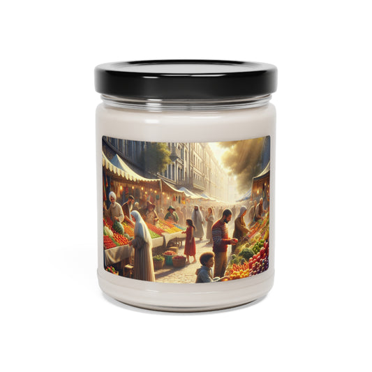 "Sunny Vibes at the Outdoor Market" - The Alien Scented Soy Candle 9oz Realism Style