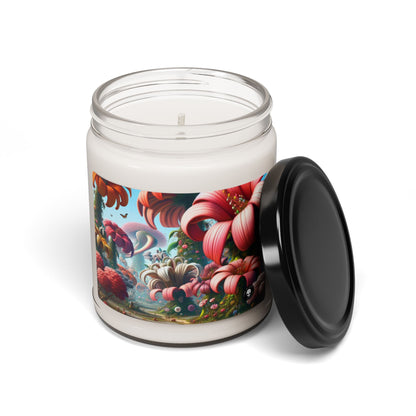 "Fanciful Garden: Big Blooms and Little Creatures" - The Alien Scented Soy Candle 9oz