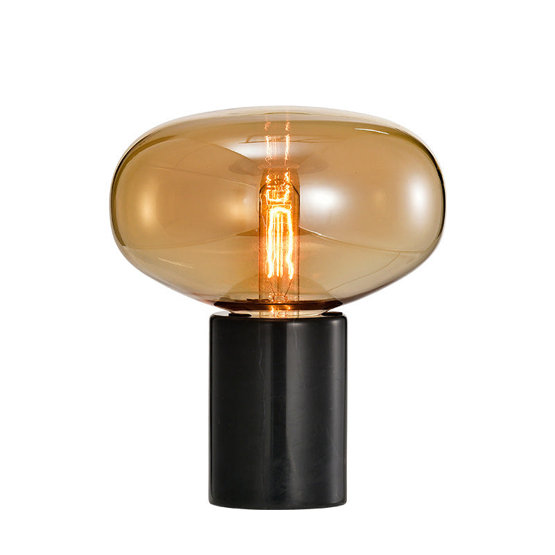 Lampe boule de verre Post-moderne de luxe, design Simple, pour chambre à coucher et salon