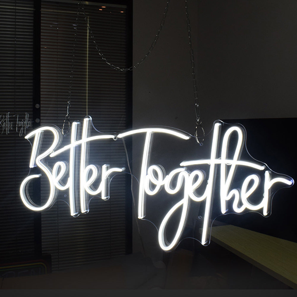 Neon Better Together Luminous Word Decorative  Wedding Confession Creative Lights