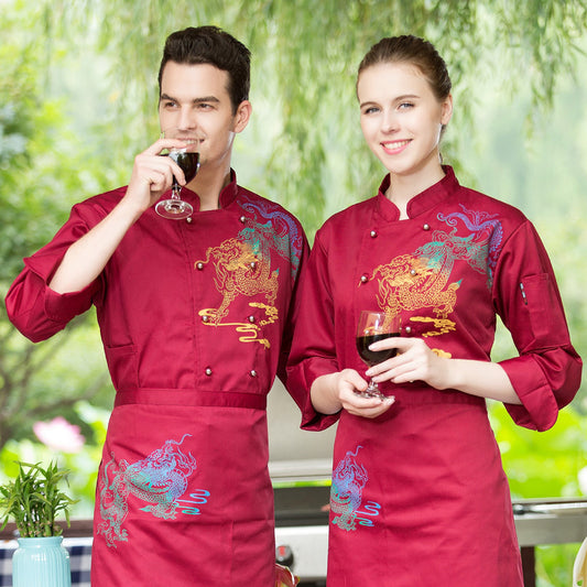 Printed Dragon Kitchen Long Sleeved Overalls Top