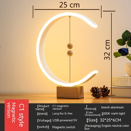 Lampe de table créative avec télécommande intelligente, suspension magnétique