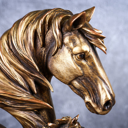 Trongwell Home Decor Bronze Cheval Sculpture Statue Salon