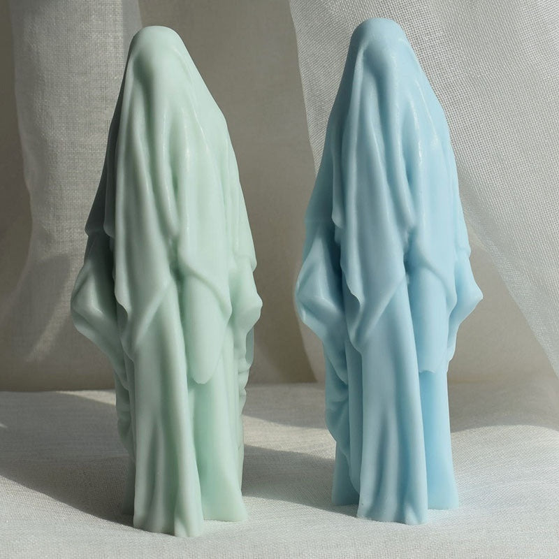 Mountain Masked Faceless Human Aromatherapy Candle Silicone Mold Diy Halloween Candle Mould Plaster Decoration