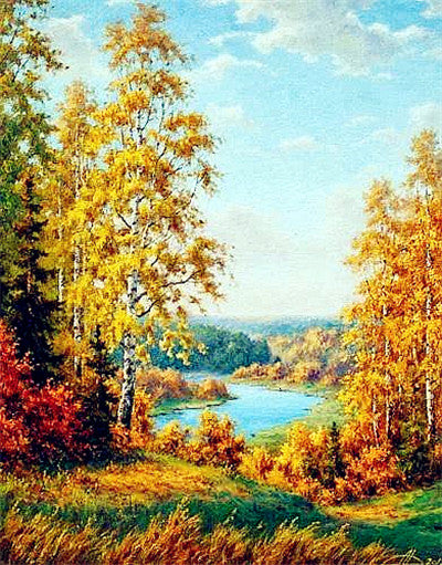 Peinture diamant cercle complet, paysage diamant, paysage d'automne