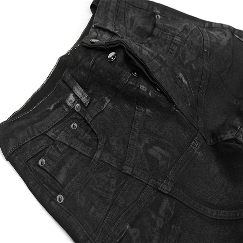 Cepillo de revestimiento de superficie de cera Cera Estrellas de ocho puntas Corte Micro-pull High Street Casual Jeans