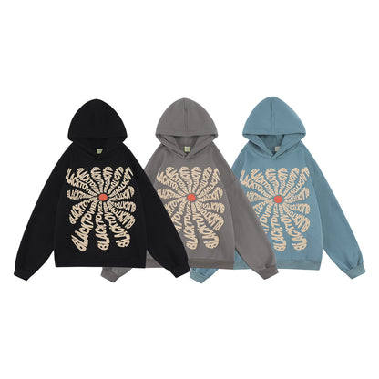 Men's New Plush Foam Printed Hoodie