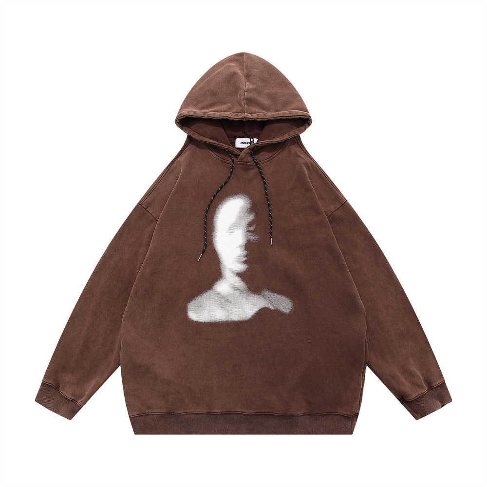 Printed Hoodie With A Man's Head