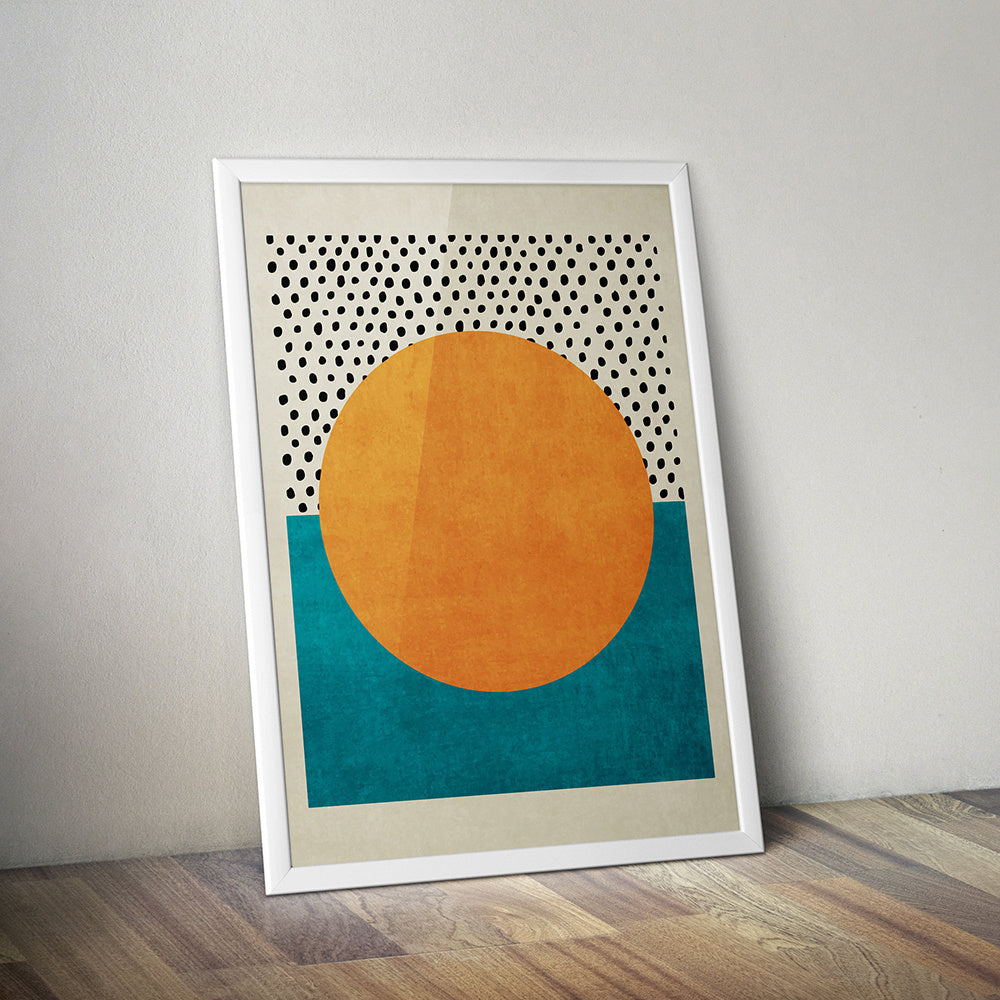 Póster retro con textura del cielo, pintura abstracta, decoración del hogar