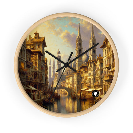 "Riviera Rhapsody: An Abstract Ode to the French Mediterranean" - The Alien Wall Clock New European Painting