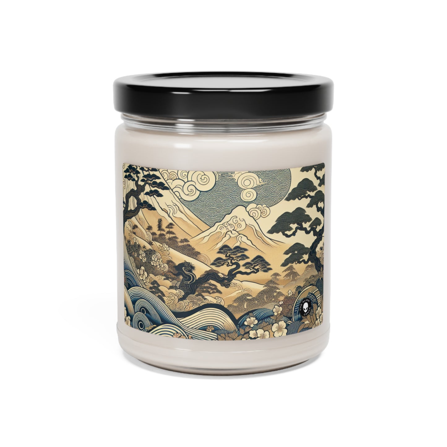 "Los sueños festivos de Edo" - La vela de soja perfumada alienígena 9oz Ukiyo-e (impresión en madera japonesa)