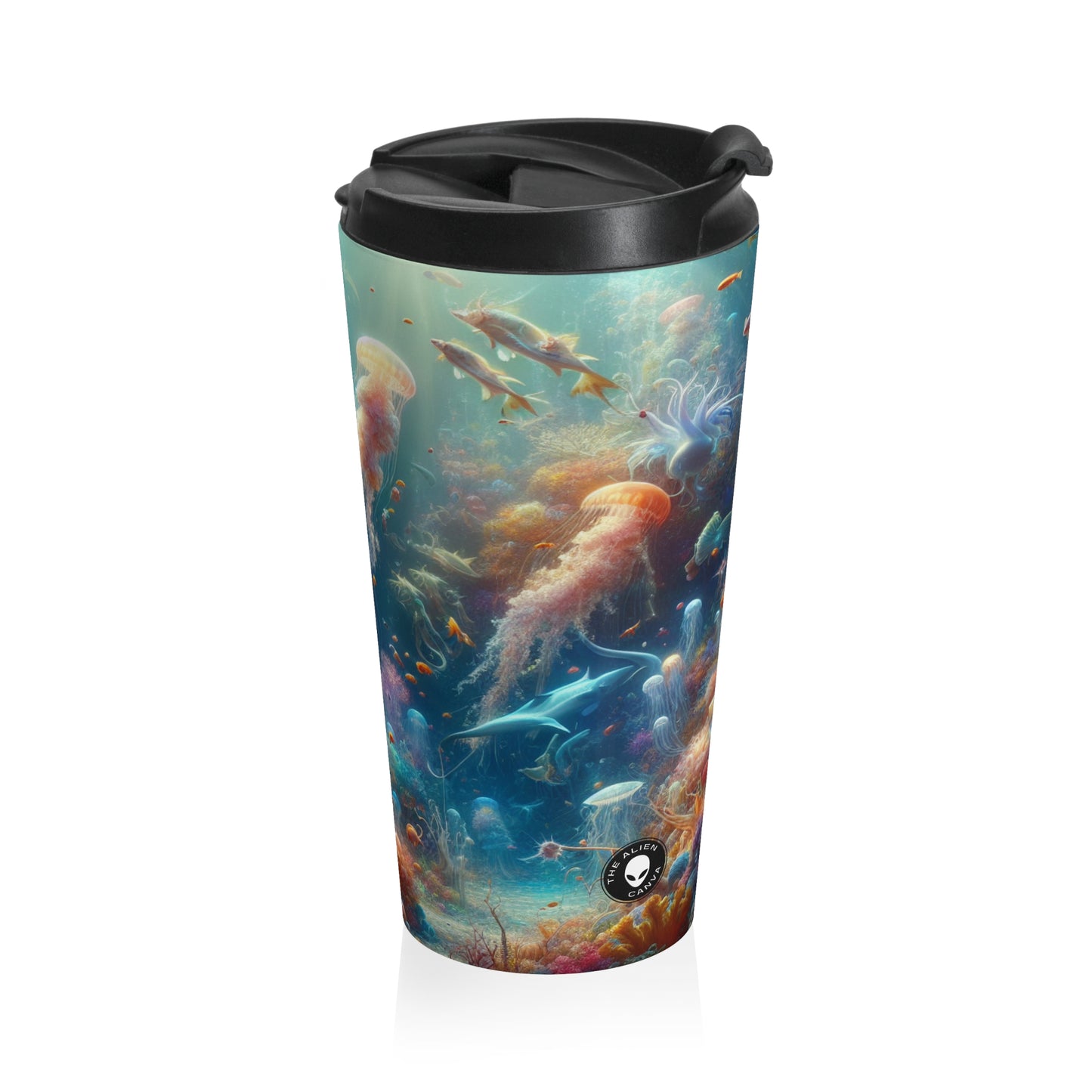 "Enchanted Aquatic Wonderland" - The Alien Stainless Steel Travel Mug