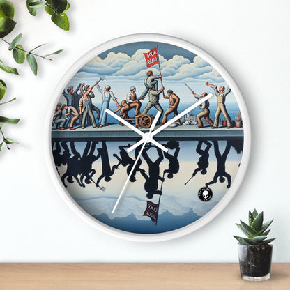 "Dilemmes numériques : explorer la condition humaine à l'ère de la technologie" - The Alien Wall Clock Social Realism