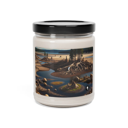 Transient Traces: An Immersive Land Art Installation Exploring the Fragility of Memories - The Alien Scented Soy Candle 9oz Land Art