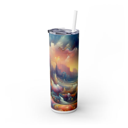 "Dreamscape Delights: A Surreal Painting" - The Alien Maars® Skinny Tumbler with Straw 20oz